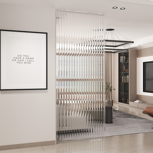 极简透明边框长虹钢化玻璃隔断入户客厅玄关创意轻奢洗漱台屏风