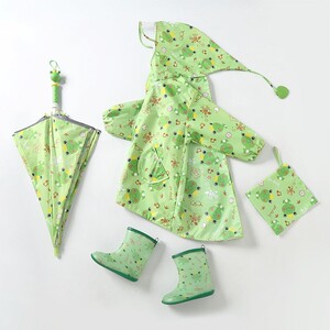 儿童雨衣雨鞋套装女孩雨靴雨伞小孩宝宝雨具套装幼童朋友防水全身
