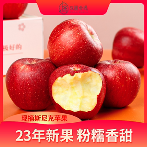 甘肃斯尼克苹果水果新鲜当季整箱富士冰糖心酸甜粉糯小青红丑苹果