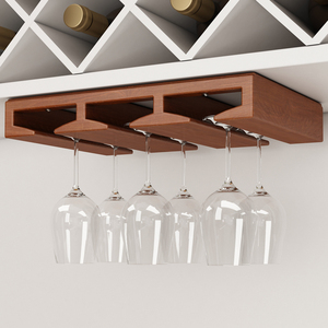 酒杯架实木倒挂悬挂红酒架家用高脚杯架厨房杯子挂架酒柜装饰吊架