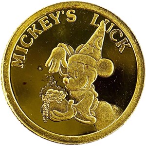 迪士尼米奇miki金币24k足金1/10盎司 3.1g 包邮包税 no.13916