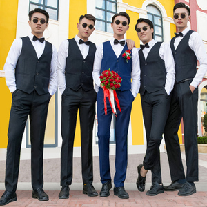 结婚男衣服三件套婚礼