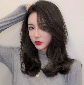 假发女中长发微卷网红中分无刘海长卷发假发套锁骨发自然全头套式