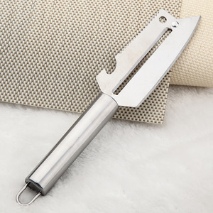 揭阳加兴木柄不锈钢削皮刀土豆水果刨皮器齿状锋利果蔬去皮刀0人付款