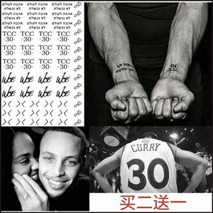 库里同款纹身贴库里纹身贴stephen·curry 手指纹身 勇士斯蒂芬库