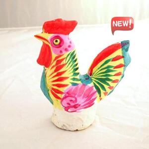 手摆件玉田泥塑大公鸡工艺品唐山泥人纪念品礼品 民间特色