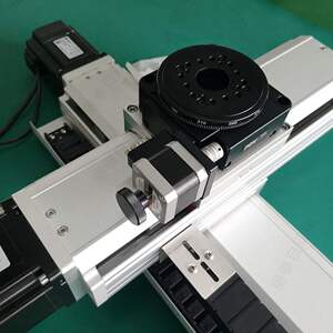 高精度小型工业十字滑台旋转台电动滚珠丝杆移动平台线性运动模组