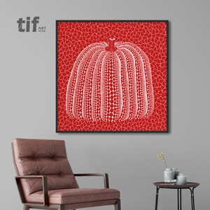 草间弥生红色波点抽象波普艺术餐厅客厅南瓜挂画民宿样板间装饰画