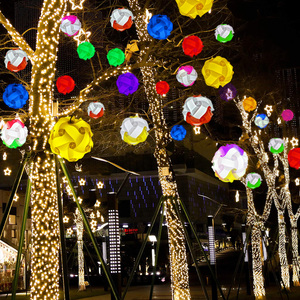 led防水树挂花球灯彩灯满天星庭院装饰户外亮化工程防水景观灯球