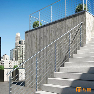 楼梯304不锈钢立柱pvc仿木扶手方管穿拉丝围栏杆阳台简约精致护栏