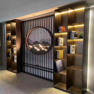 金属不锈钢墙壁龛 新中式客厅电视柜嵌入式轻奢卫生间边柜置物架