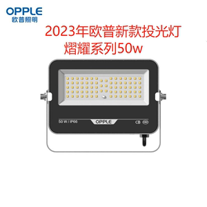 欧普led投光灯户外防水招牌庭院路灯室外灯50W100W200W大功率投射