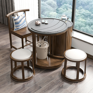 移动茶台家用小茶车实木阳台茶桌椅组合小户型迷你小型功夫小茶桌