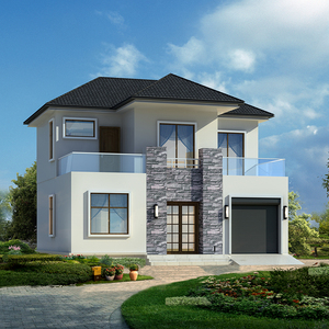 现代风格简约经济型别墅二层农村自建房子小户型房屋设计图纸乡村