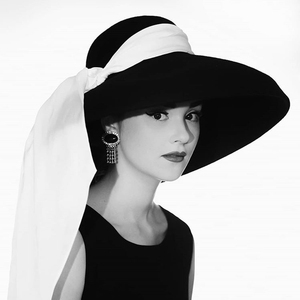 蒂凡尼的早餐奥黛丽赫本帽子拍照摄影法式羊毛呢毡帽圆顶大檐礼帽