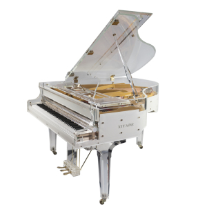 希雅德186德国进口自动演奏系统演奏舞台水晶透明白色三角钢琴