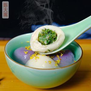 陈大嘴无锡荠菜猪肉大汤圆手工制作软糯特产美食汤团500克5件包邮