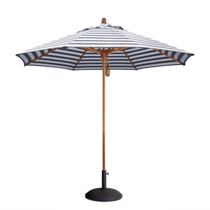 户外遮阳伞圆形铝合金木纹色条纹伞沙滩海滩花园太阳伞露天庭院伞