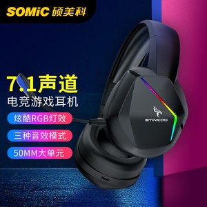 Somic/硕美科 GS401游戏耳机头戴式电脑耳机耳麦有线带麦克风7.1
