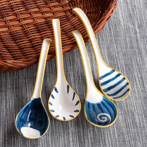 日式网红中号勺子家用陶瓷汤勺创意喝汤调羹汤匙长柄瓢羹匙子匙羹
