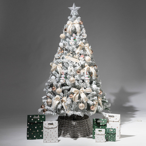圣诞树2024新款客厅加密白色小圣诞树家用ins风圣诞装饰场景布置