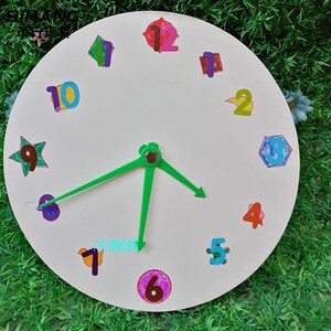 钟表模型小学教学时钟教具学具一二年级小学生数学硬卡纸手工制作