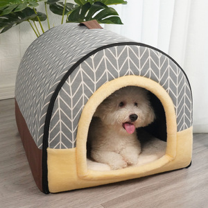 狗窝中小型犬四季通用房子型可拆洗宠物狗窝封闭式猫窝夏天狗屋