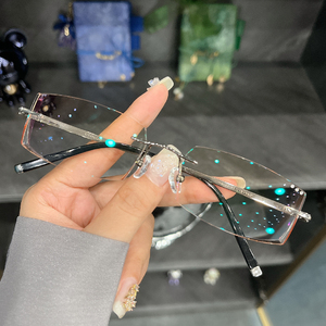切边超轻无框纯钛眼镜近视男可配有度数女m4冠星光眼镜旗舰店259
