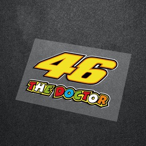 小飞侠46号罗西机车个性装饰贴花电动车摩托车手遮挡划痕汽车贴纸