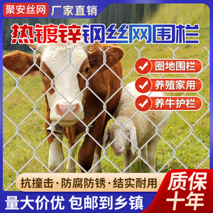铁丝网围栏养殖网勾花网狗牛羊防护网果园圈地隔离网热镀锌钢丝网