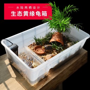黄缘龟专用箱半水龟养殖生态箱家用植物造景红土别墅两栖龟饲养缸