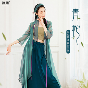 青蛇舞蹈服装古典舞蹈服女飘逸纱衣中国风套装艺考剧目表演出服装