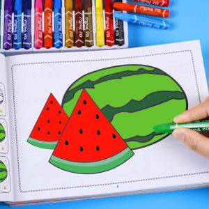 园涂鸦填色绘本图画绘画册套装幼儿园小孩儿童学画启蒙图画绘画本入门