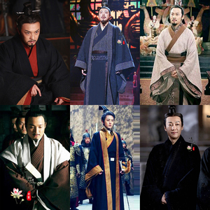 影视古装大秦帝国同款秦汉君主帝王大臣服棉麻汉服丞相官员演出服