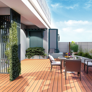 捷拼花园木 阳台露台户外芬兰木防腐木地板墙板廊架围栏上门安装