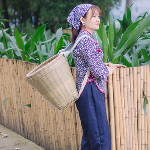 90tb96978327728淘宝编织袋背娄贵州背篓买菜塑料手工编织家用背筐