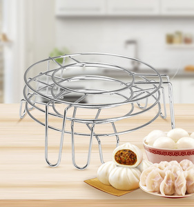 304不锈钢蒸架蒸格圆形蒸笼电饭锅架子高压锅内用支架高脚厨房架