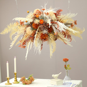 仿真花吊顶花艺装饰古典色网红餐厅悬挂商业店铺布置橱窗摄影假花