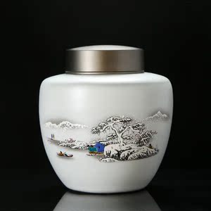 瓷韵东方ciyundongfang/瓷韵东方汝窑茶叶罐陶瓷密封罐储存罐茶叶