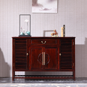 红木鞋柜实木入户家具新中式储物柜带换鞋凳东非酸枝木门厅鞋橱