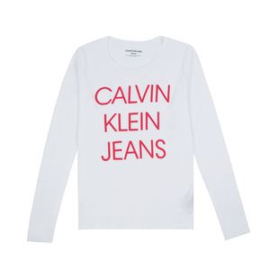 Calvin Klein/凯文克莱春季新款女装 CK女士休闲圆领长袖T恤集C