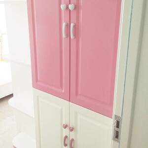 衣柜把手儿童心形拉手卡通明装粉色宝宝橱柜门厨柜星型简约柜门