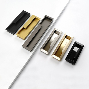 嵌入式移门扣手柜门暗扣平拉手榻榻米隐形明装免打孔抽屉暗拉手