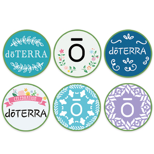 自粘贴纸 ins风装饰小图案圆形标签贴 分类标记精油贴适用多特瑞