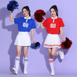 拉拉队舞蹈服装韩舞女团风演出服套装成人男啦啦队打歌服篮球宝贝