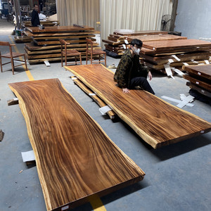 胡桃木实木大板桌原木餐桌红木茶台茶几茶桌椅老板办公桌整块清仓