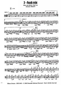 walter martion《funk mix》大师级架子鼓谱 示范音乐 伴奏.