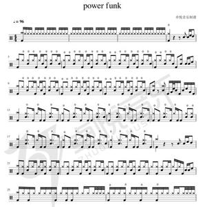 《power funk》架子鼓谱 示范音乐 伴奏
