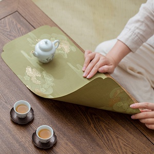 云松传统中式织锦小茶席复古吸水小尺寸干泡席防烫禅意茶布垫轻奢