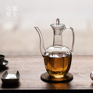 耐高温加厚高硼硅玻璃复古煮茶壶电煮花茶壶中式家用透明执壶带把